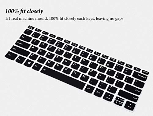 CASEDAO Keyboard Cover for Lenovo Yoga 7i 5i 2-in-1 14"/Flex 5 14" 2-in-1 Laptop/Flex 5 14"/ Idepad S540 14/ThinkBook 14 Gen 2,Keyboard Protector Skin for Lenovo Ideapad 5 14"-Black - Image 3