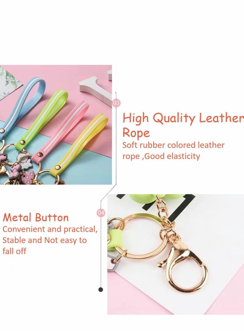 Excefore Anime Keychain 7Pcs Cute Kawaii Accessories Adorable Keyring Key Purse Handbag Car Charms  - Image 2