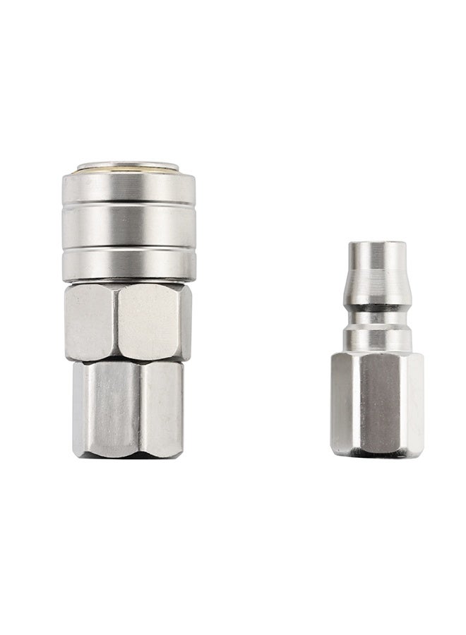 LAWAZIM Pro7 Air Hose Fitting Set - 2 Piece 1/4inch 20SF x 20PF Female Threaded Quick Connect Coupler and Female Threaded Plug, Air Compressor and Pneumatic Tool Accessories - Image 2