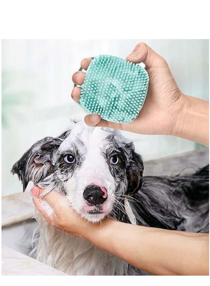 عربست فرشاة استحمام للكلاب من السيليكون، فرشاة تدليك ناعمة للقطط، موزع شامبو لفرشاة تدليك الحيوانات الأليفة - Image 2