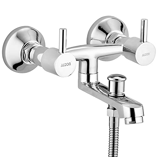 ALTON GRCL3940 Brass, Wall Mixer With Button Attachment Spout for Hand Shower, Chrome Finish - Image 1