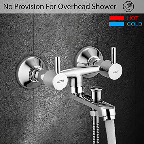 ALTON GRCL3940 Brass, Wall Mixer With Button Attachment Spout for Hand Shower, Chrome Finish - Image 4
