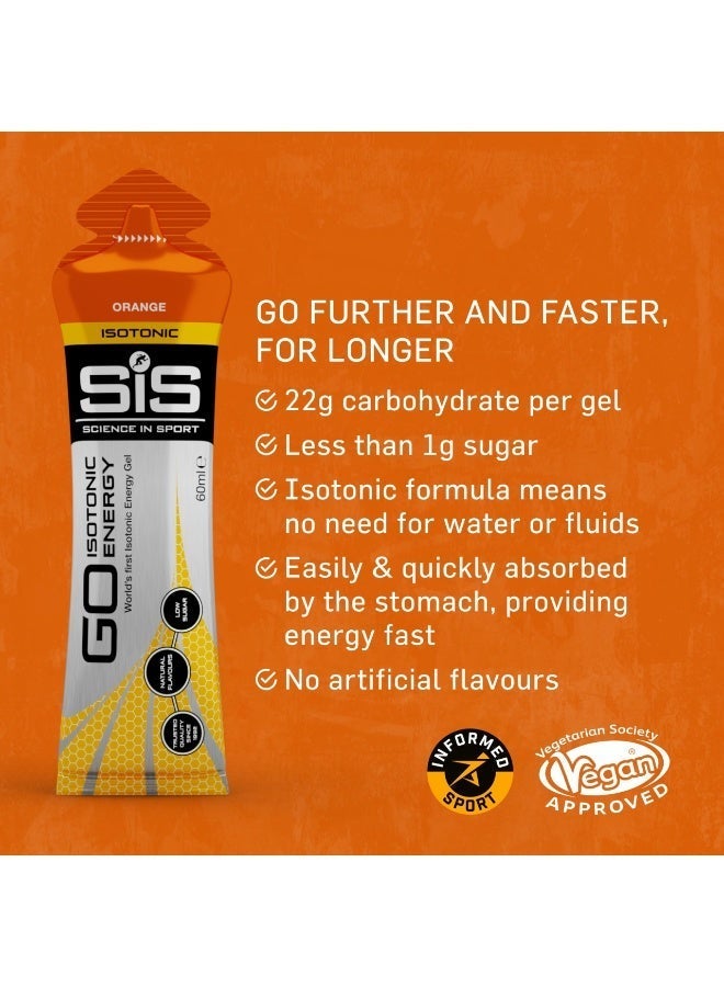 SIS GO Isotonic Energy Gels | 22g Carbohydrates | Low Sugar | Easily Digestible | Gluten Free | No Water Needed | Running Gels | Variety Pack | 35 Pack - Image 3