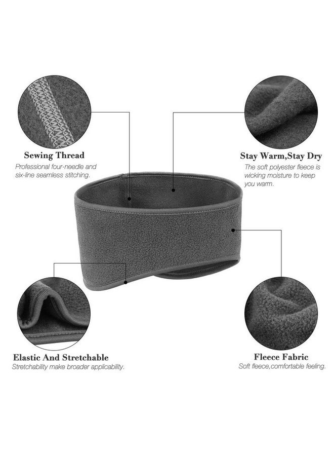 Komake - Ear Warmers Headband, Fleece Earmuffs Running Headband Winter Ear Covers Moisture Wicking Ski Sport Headband For Men & Women (Blue, 19.2 Inches, One Size, Cycling) - Image 1