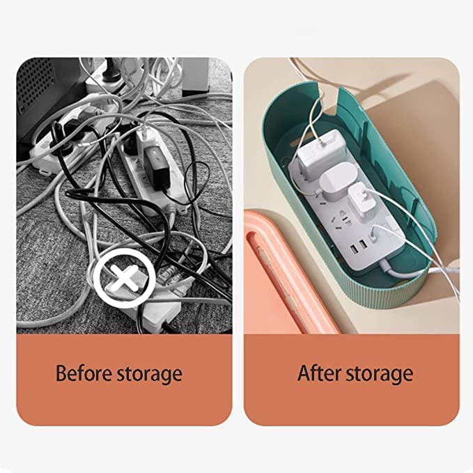 HouseWarming Cable Management Box for DeskTable Cords Hider Surge Protector TVGadget Wires Organizer Tray for Desktop Table WireCord Management for HomeOfficeDeskDesktop - Image 5