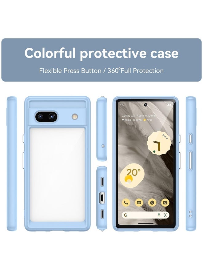 Case Cover For Google Pixel 7a Colorful Series Acrylic + TPU Phone Case(Blue)