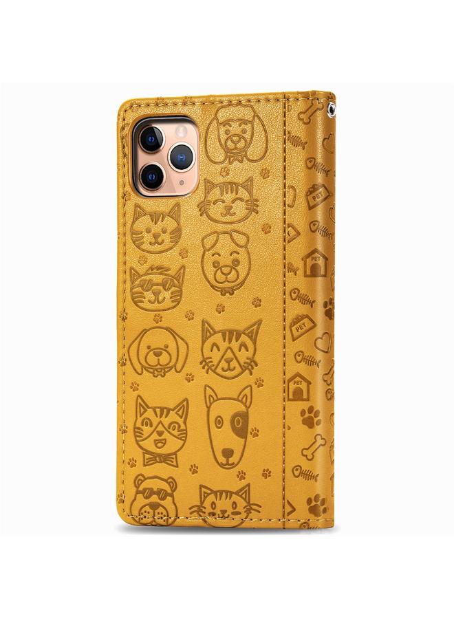 Zaboon Case For iPhone 11 Pro Cute Cat and Dog Embossed Horizontal Flip PU Leather Casewith Holder / Card Slot / Wallet / Lanyard - Image 3