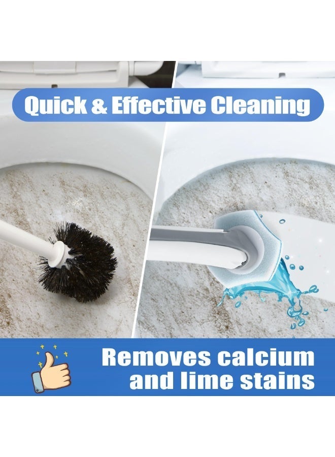 Disposable Toilet Brush with 40 Toilet Brush Refills, Toilet Bowl Cleaner, Disposable Toilet Bowl Brush, Refillable Toilet Brush, Disposable Toilet Brush Refills - Image 2