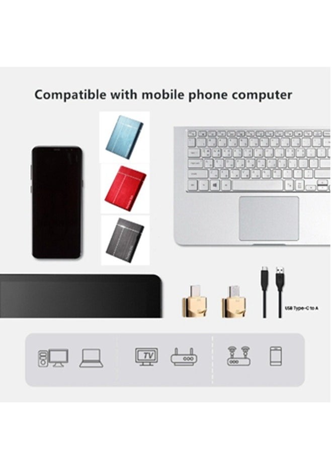 Generic - Portable Ssd Mobile Solid State Drive, External Hard Drive Usb3.1 Type C, Mini 2TB Expansion Hard Drive. Suitable for Desktop, ​Notebook, Mac, Ps4, Etc,Black - Image 1