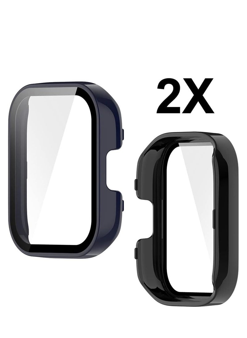 SYOSI - 2 Pcs Case With Tempered Glass Screen Protector Compatible for Xiaomi Redmi Watch 3, 9H Hardness All-round Protective Cover Ultra-thin Protective PC Case Cover - Image 1