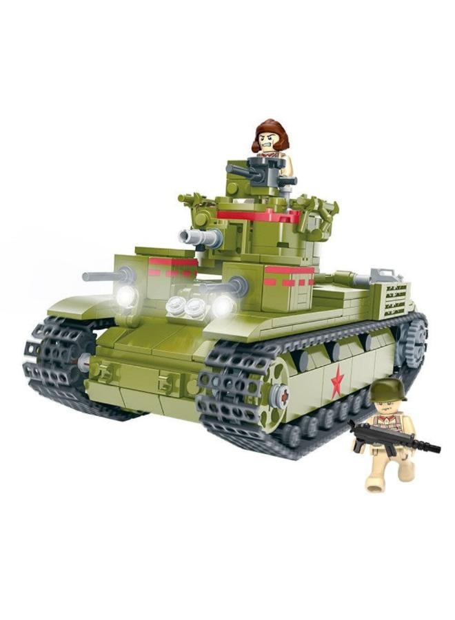 Cogo World Military T-28 Tank Building Block Set – 774 Pcs - Image 1