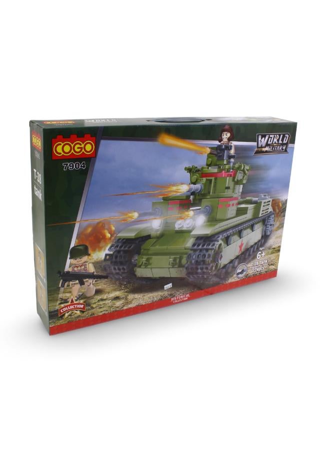 Cogo World Military T-28 Tank Building Block Set – 774 Pcs - Image 2