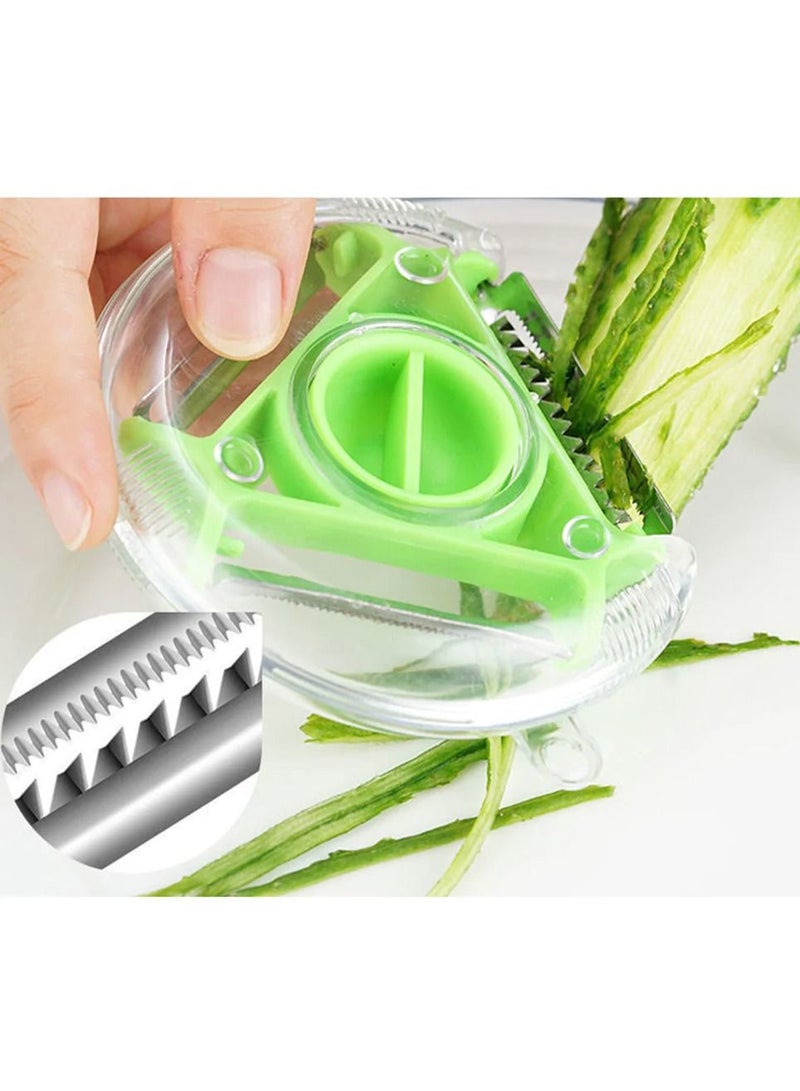 DubaiGallery Triple multifunctional vegetable and fruit peelers kitchen accessories stainless steel fruit grater cutter kitchen gadgets  - Image 3