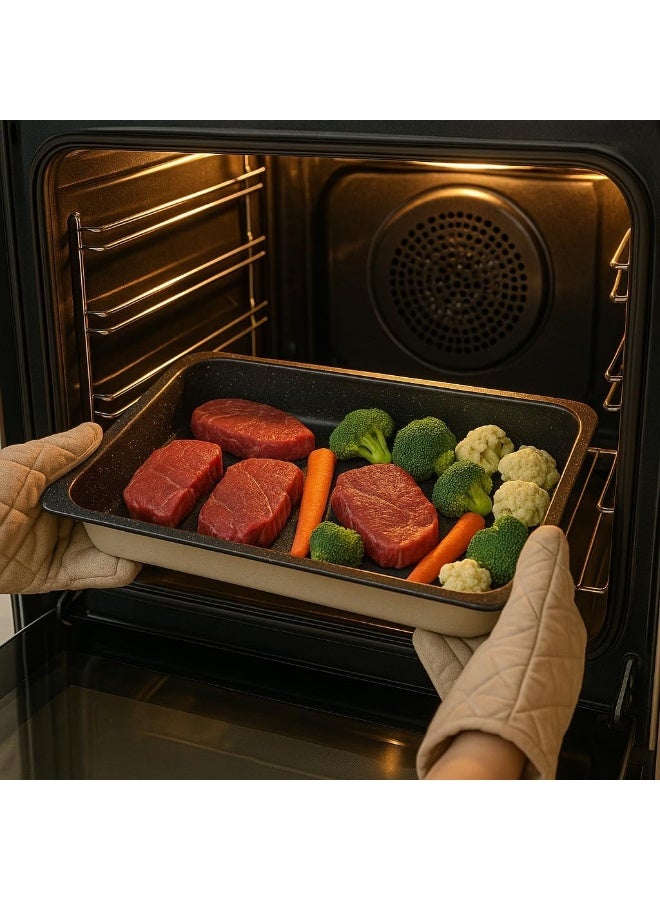 BS B&S Baking Pans "GASTRONORM" 2/3 Size – Heavy-Duty Stainless Steel Trays - Image 1