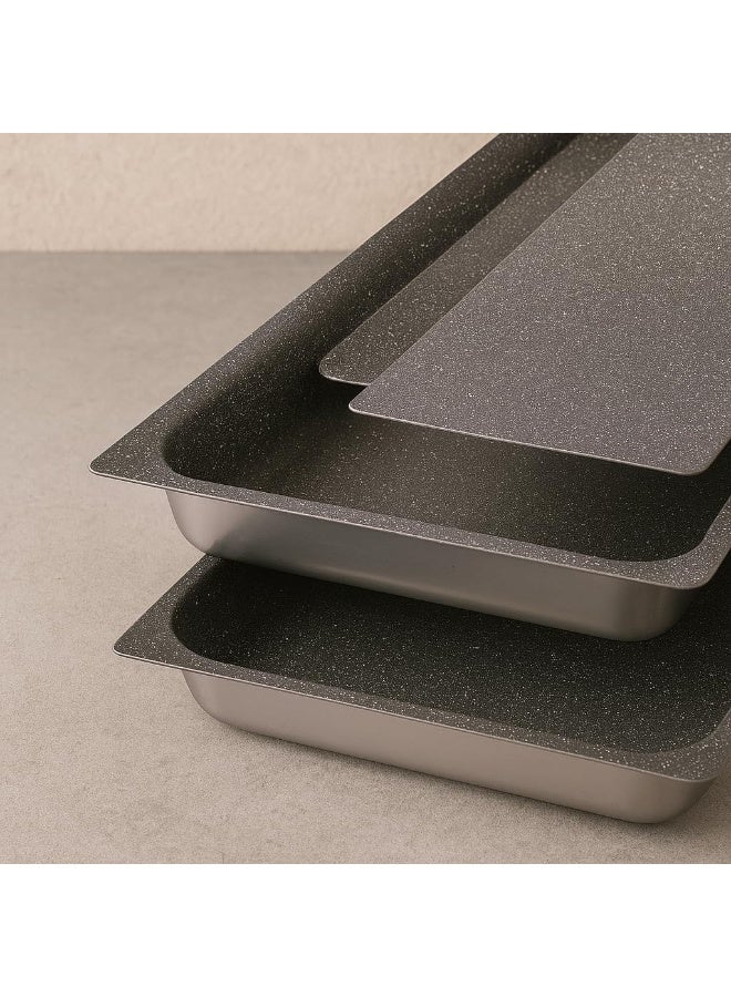 BS B&S Baking Pans "GASTRONORM" 2/3 Size – Heavy-Duty Stainless Steel Trays - Image 3