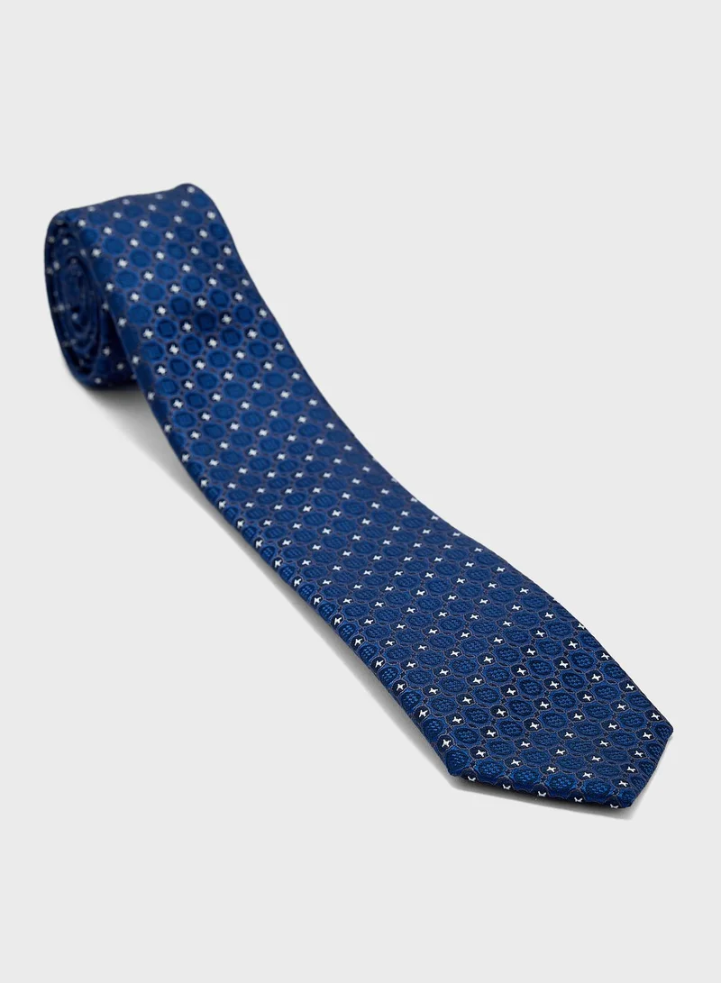 Robert Wood Tie & Pocket Square In Gift Box