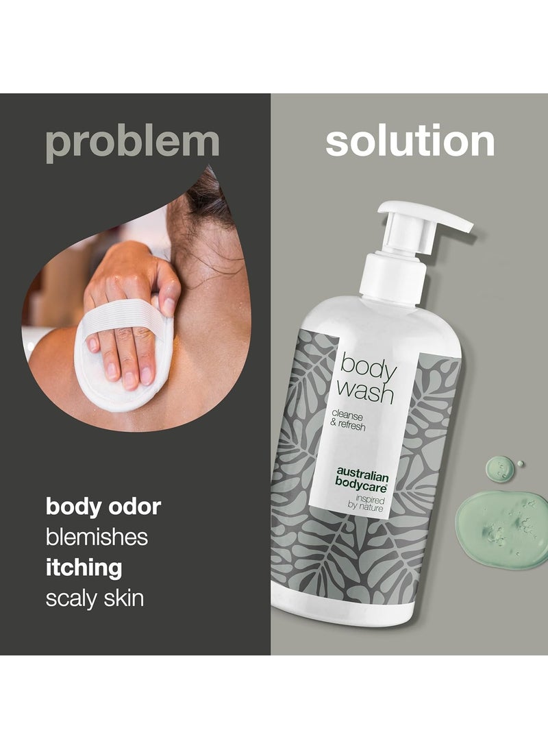 أستراليان بودي كير جل الاستحمام مع 4 تيربينول معروف من غسول الجسم بزيت شجرة الشاي يساعد في علاج حب الشباب والقدم الرياضي والسعفة والحكة الجوكية وحب الشباب ورائحة الجسم والقدمين الكريهة - Image 2