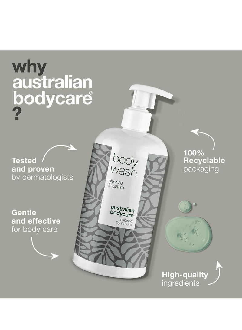 أستراليان بودي كير جل الاستحمام مع 4 تيربينول معروف من غسول الجسم بزيت شجرة الشاي يساعد في علاج حب الشباب والقدم الرياضي والسعفة والحكة الجوكية وحب الشباب ورائحة الجسم والقدمين الكريهة - Image 3