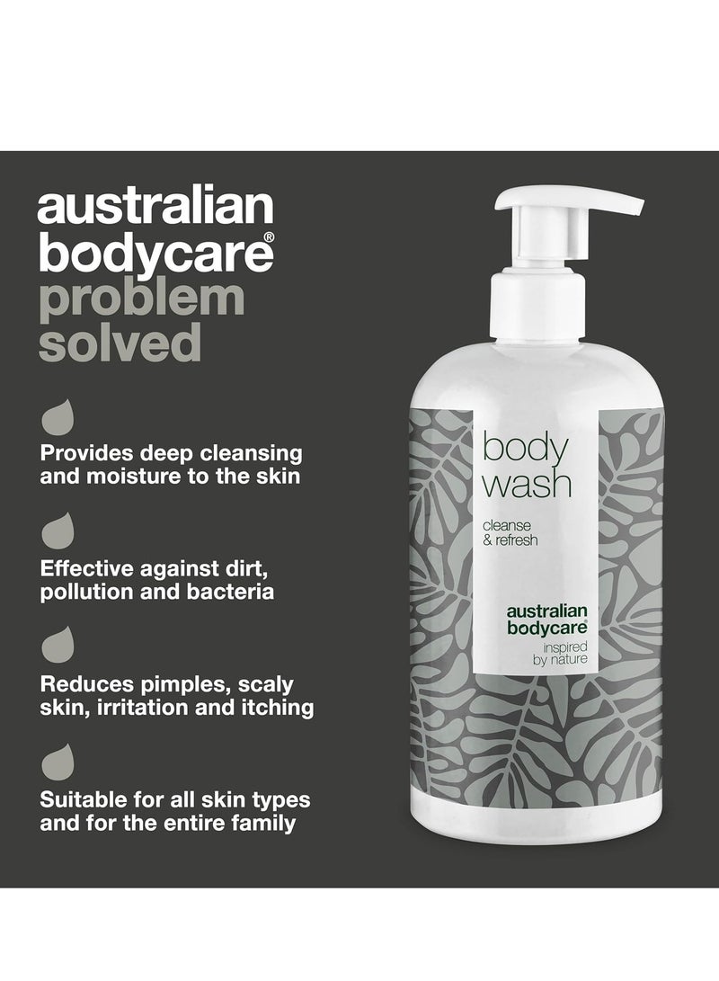 أستراليان بودي كير جل الاستحمام مع 4 تيربينول معروف من غسول الجسم بزيت شجرة الشاي يساعد في علاج حب الشباب والقدم الرياضي والسعفة والحكة الجوكية وحب الشباب ورائحة الجسم والقدمين الكريهة - Image 4