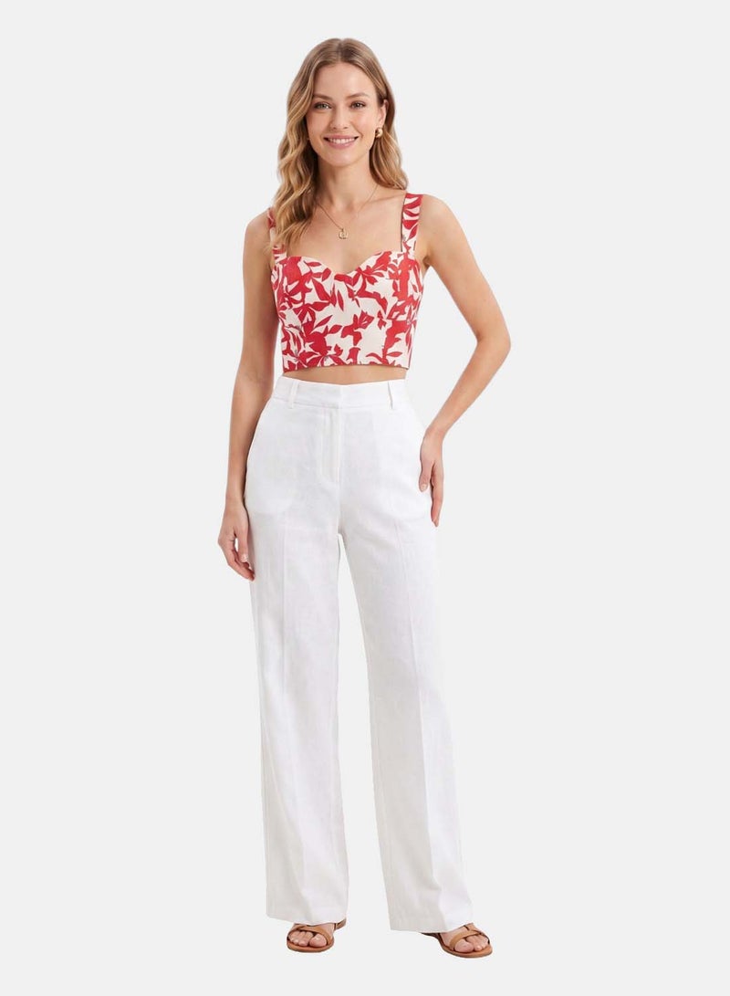 FOREVER 21 Sweetheart Neckline Bustier Crop Top with Wide Straps - Image 1
