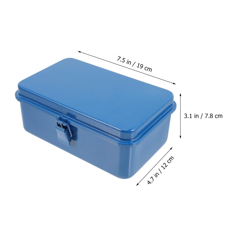 DOITOOL Small Tool Box - Metallic Tool Storage Case with Organizer for Car/Home Tools, Nails & Pins - Image 3