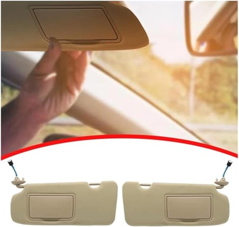 Wivplex Car Sunscreen Shade with Dual Lighting Makeup Mirror - Image 3