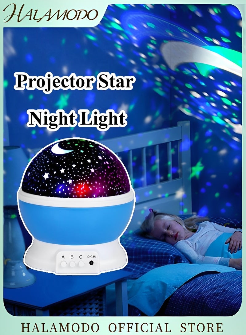 HALAMODO Night Light for Kids Star Projector Star Night Light Nebula Star Projector 360° Rotating Star Sky Moon Light Projector for Kids Bedroom Decor  - Image 1