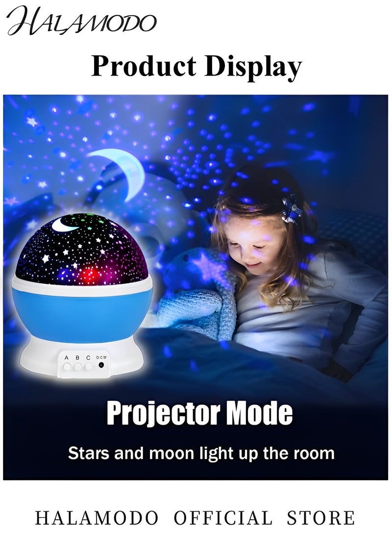 HALAMODO Night Light for Kids Star Projector Star Night Light Nebula Star Projector 360° Rotating Star Sky Moon Light Projector for Kids Bedroom Decor  - Image 3