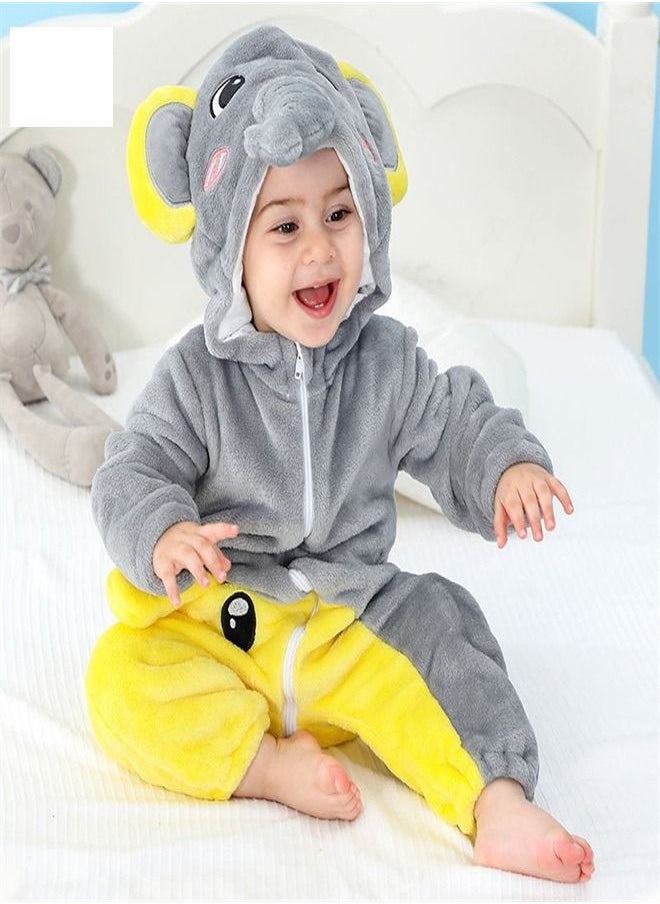 Loquat - Baby Three-Dimensional Modeling Hooded Bodysuit - Image 1