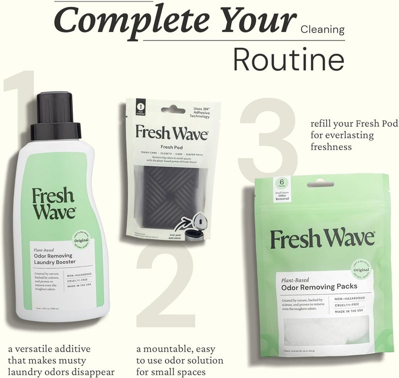 Fresh Wave Odor Eliminating & Deodorizing Packs | 2 Bags of 6 Each | Safer Odor Relief for Small Spaces | Natural Plant-Based Odor Eliminator | Odor Absorbers for Home - Image 5
