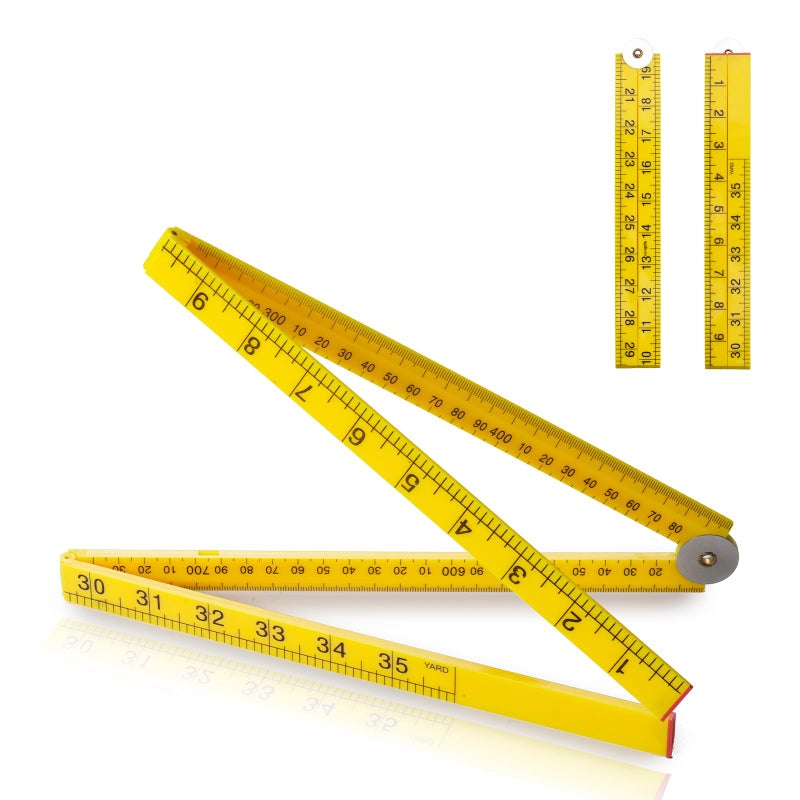 Oli's Toy Factory Folding Meter Stick - Measure In Inches  Centimeters  Millimeters  And Meters 36 Inch Ruler For Teaching Measurement Great Classroom Sticks For Stem Learning Advantage Folding Measuring Stick - Image 1