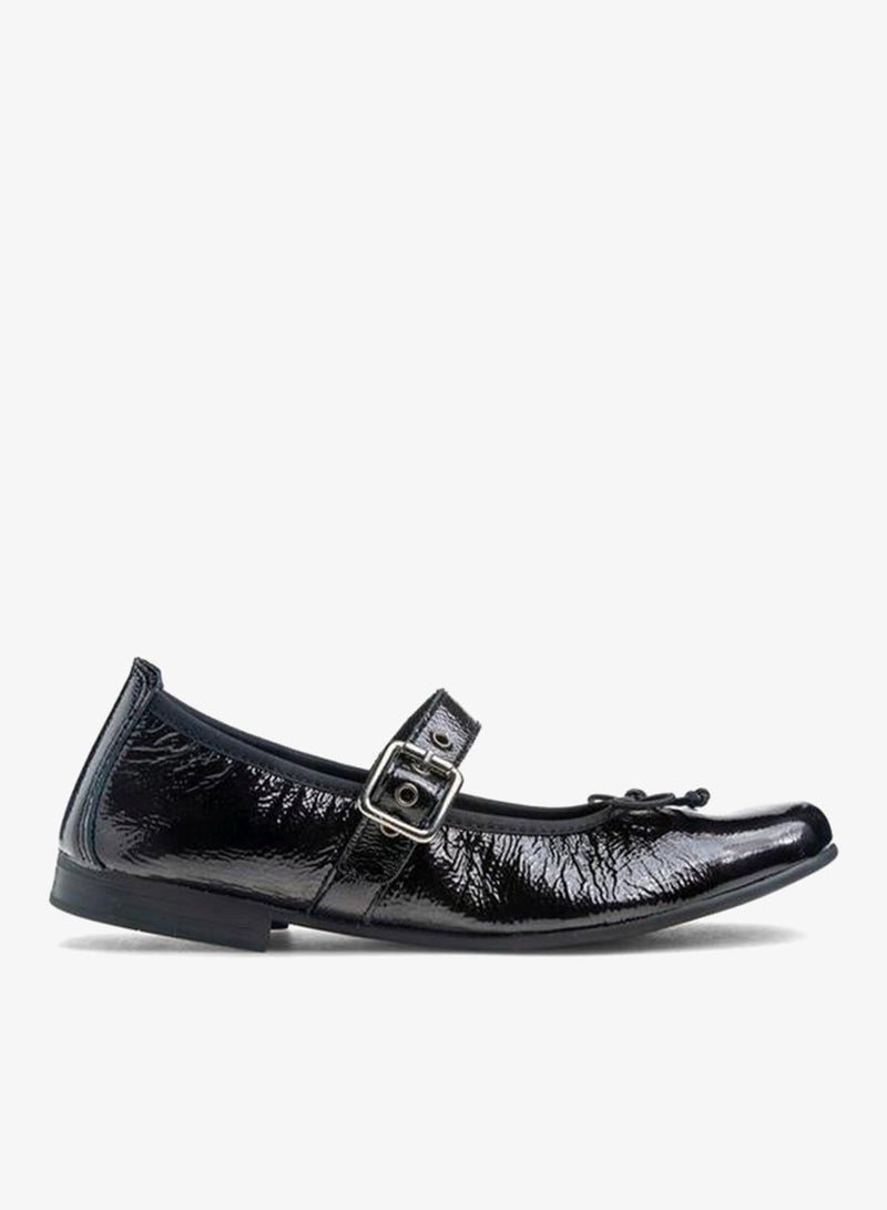 Pablosky Girls Buckle Closure Leather School Shoes - Image 1