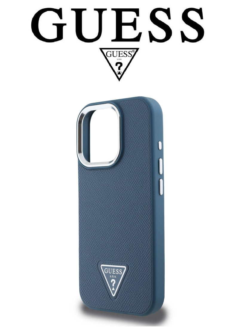CG MOBILE Back Case for iPhone 16 Pro, Supports Magsafe wireless charging, leather and silicone case, French design and original GUESS brand logo, from CG Mobile  - Image 5