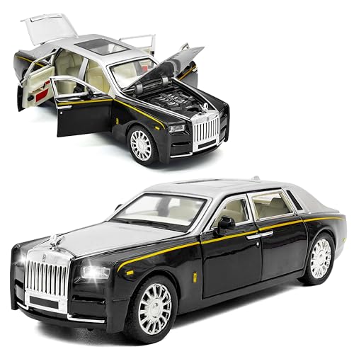 VGRASSP 1:32 Scale Die Cast Rolls Royce Phantom Style Pull Back Action Car Toy for Kids with Openable Doors, Lights and Sound - Alloy Metal Toy Car - Color As Per Stock - Image 1