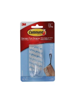 Hook with 2 Strips Clear Large 17093