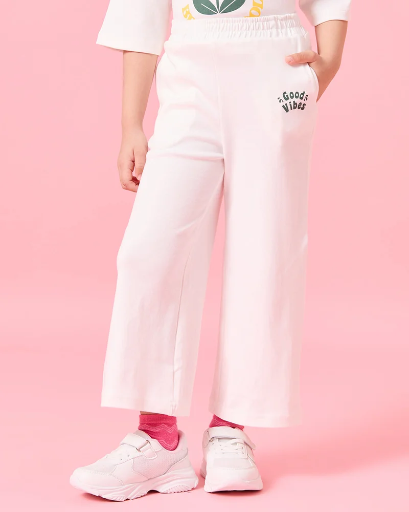 REDTAG Girls Ivory Printed Active Pants