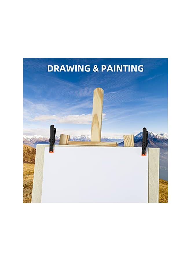 promass Small Spring Clips Backdrop Clamps - 16 Pack 3.5" Black Spring Plastic Clamps for Backdrop Stand, Heavy Duty for Crafts, Woodworking, Photography Studios, Outdoor - Image 5