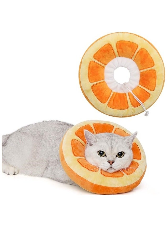 Generic Adjustable Cat Cone Collar Soft, Cute Cat Donut Collar After Surgery, Kitten Recovery Cones to Stop Licking - Image 1
