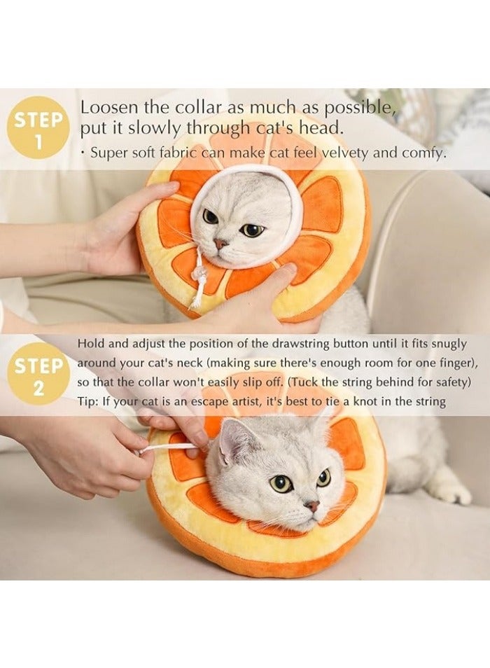Generic Adjustable Cat Cone Collar Soft, Cute Cat Donut Collar After Surgery, Kitten Recovery Cones to Stop Licking - Image 5