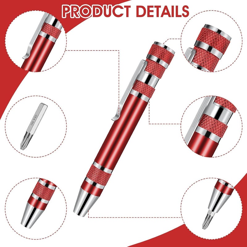 Generic 8-in-1 Mini Multi-Tool Screwdriver Set - Black, Small, Phillips Head & Flat Head, Stainless Steel, Compact, Portable, Ideal for Precise Repairs - Image 3