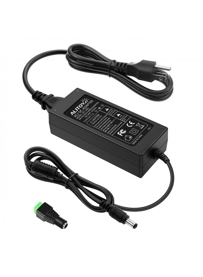 ALITOVE محول الطاقة ALITOVE 24V DC 2A 48W AC/DC 100~240V AC إلى DC 24 فولت 2 أمبير محول 24 فولت DC 2000mA 1.8A 1.5A 1.3A 1.2A مع قابس 5.5mmx 2.5mm 2.1mm لإضاءة شريط LED وكاميرا CCTV ومضخة DC ومروحة - Image 1