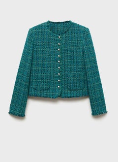 MANGO Pocket Tweed Jacket  - Image 5