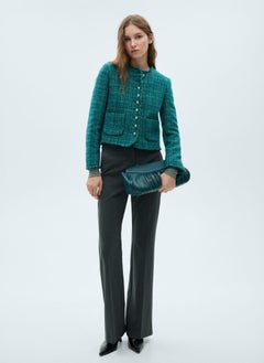 MANGO Pocket Tweed Jacket  - Image 1