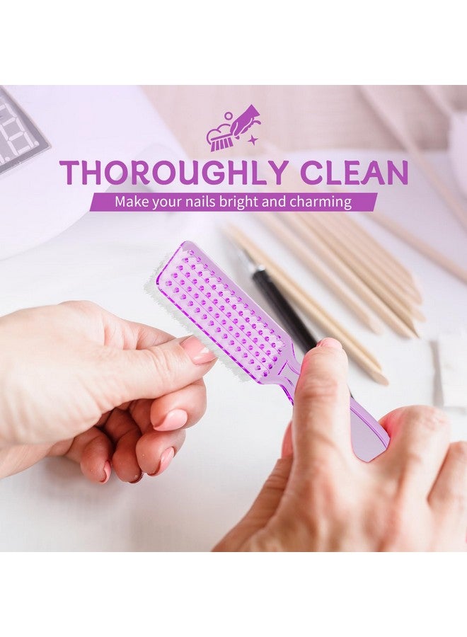 SQULIGT SQULIGT 12 Pcs Handle Grip Cleaning Brushes, Hand Fingernail Nail Scrub Manicure Brush Pedicure Brush, Use for Toe and Nails Cleaning (Clear Pink) - Image 4
