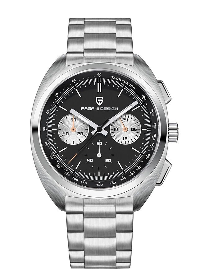 باغاني ديزاين ساعة كرونوغراف كوارتز عتيقة للرجال ، ياقوت صناعي ، حركة في كيه 63 ، مقاومة للماء ، متعددة الوظائف ، رياضية ، تناظرية ، 100 متر - Image 1