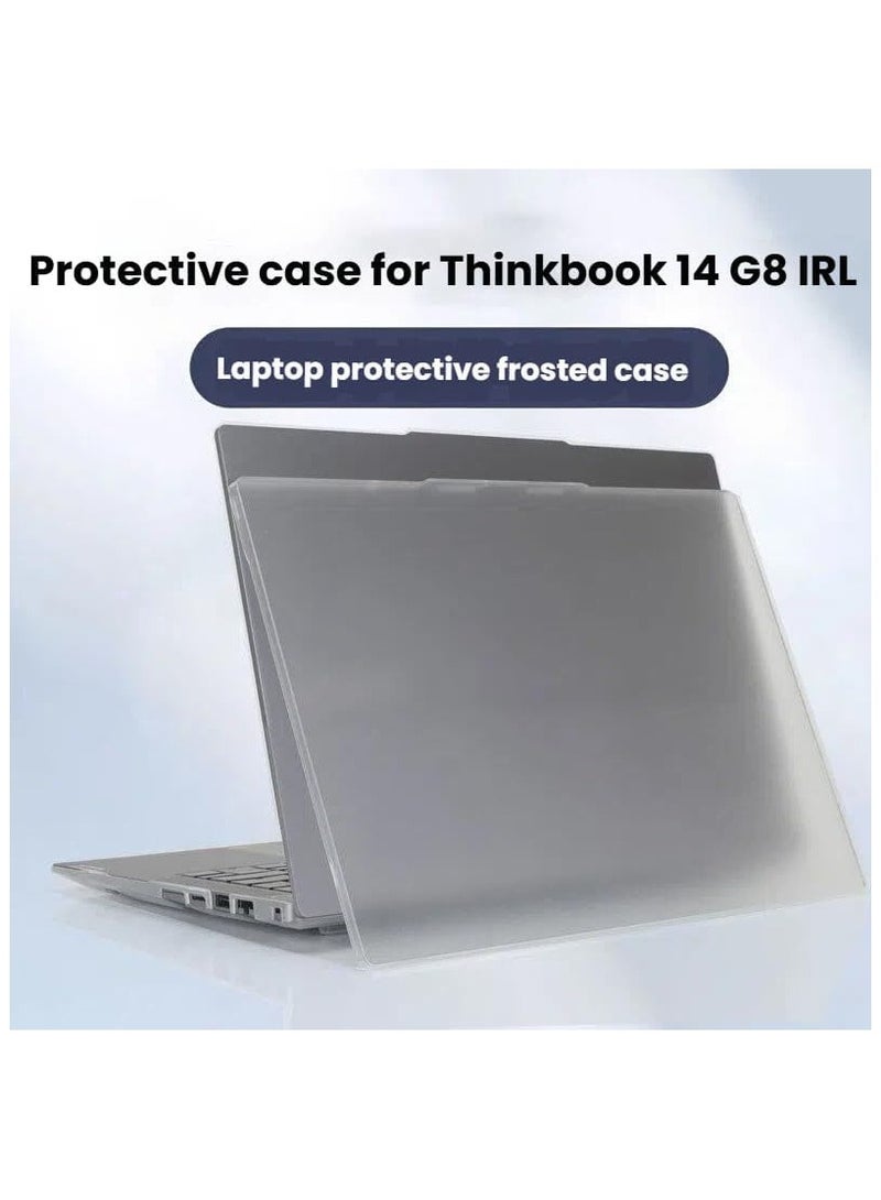 عام **غطاء حماية للابتوب Lenovo ThinkBook 14 G8 IRL 2025 14 بوصة - هيكل علوي وسفلي شفاف مات فائق الرقة يحمي كامل الجهاز** - Image 2