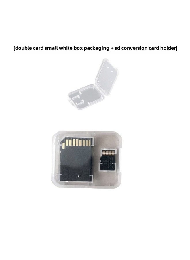 Generic 16G High-speed MicroSD/TF Memory Card 32g Driving Instrument 64G Mobile Phone 128G Camera 256G Monitoring-Color:Small White Box Double Card-Capacity:128MB  - Image 1