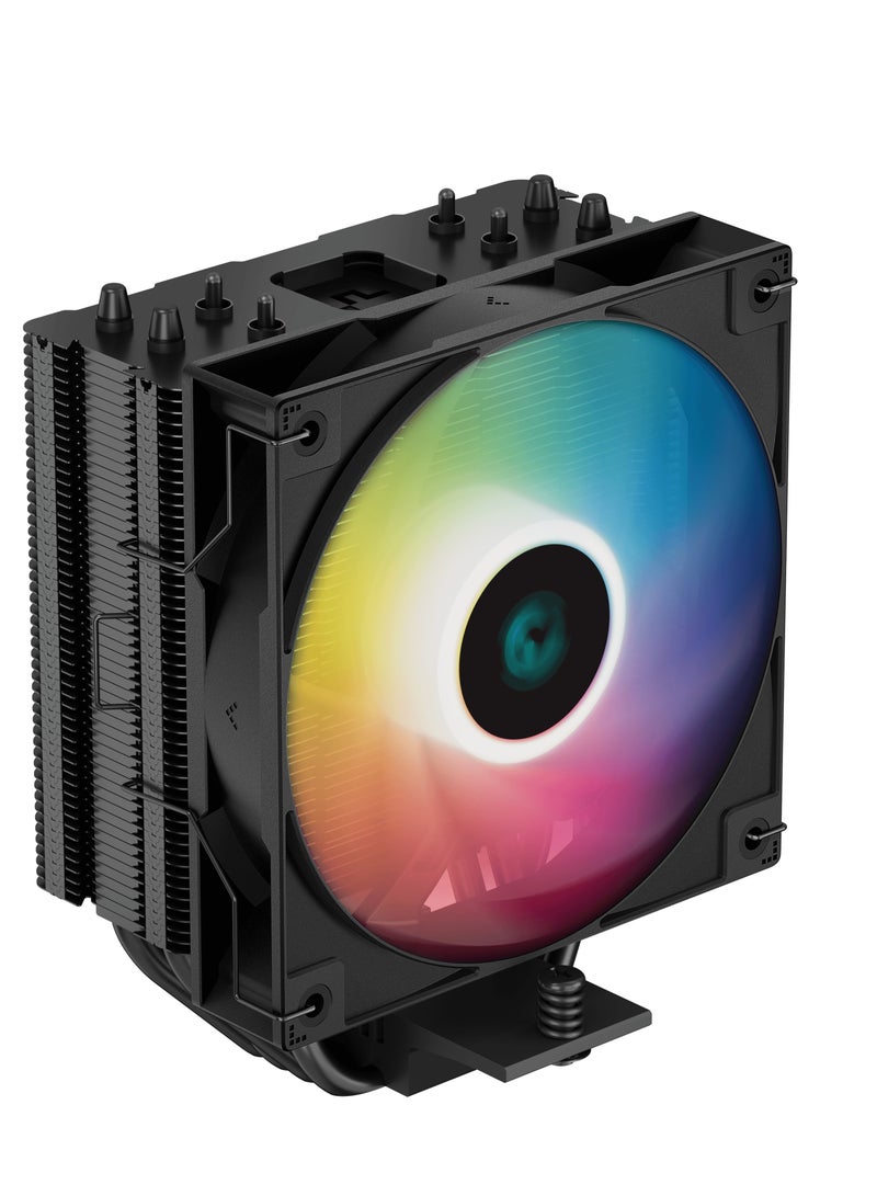 DEEPCOOL AG400 BK ARGB, single tower 120mm CPU cooler, high-quality cooling performance  | Black - Image 1