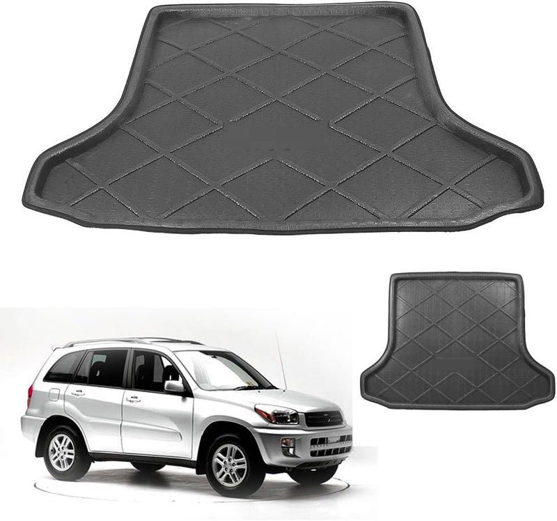 Mallofusa Cargo Liner Rear Cargo Tray Trunk Floor Mat for Toyota RAV4 2001-2005 - Black - Image 2