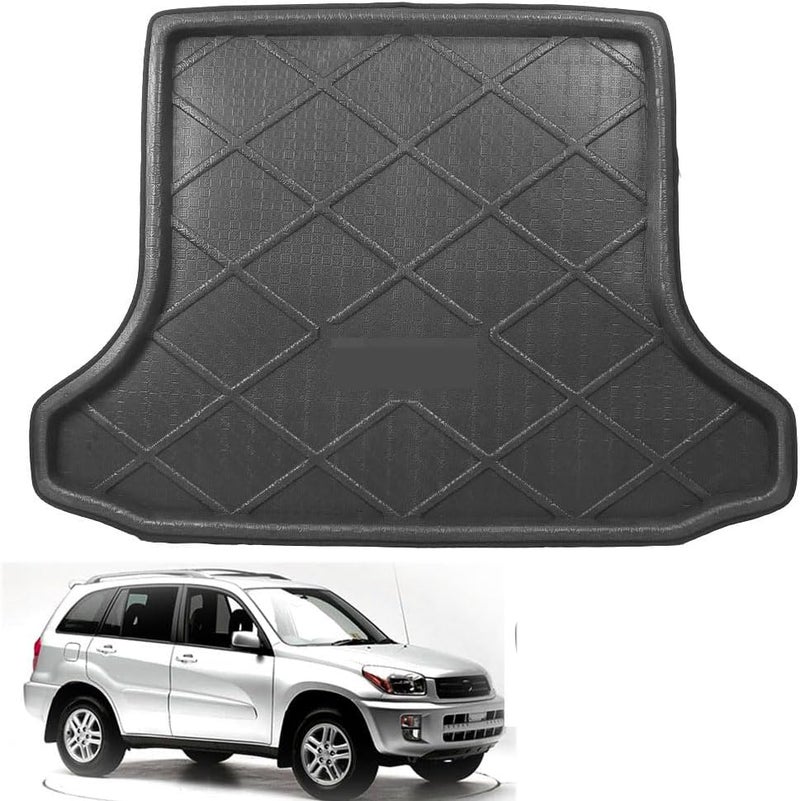 Mallofusa Cargo Liner Rear Cargo Tray Trunk Floor Mat for Toyota RAV4 2001-2005 - Black - Image 1